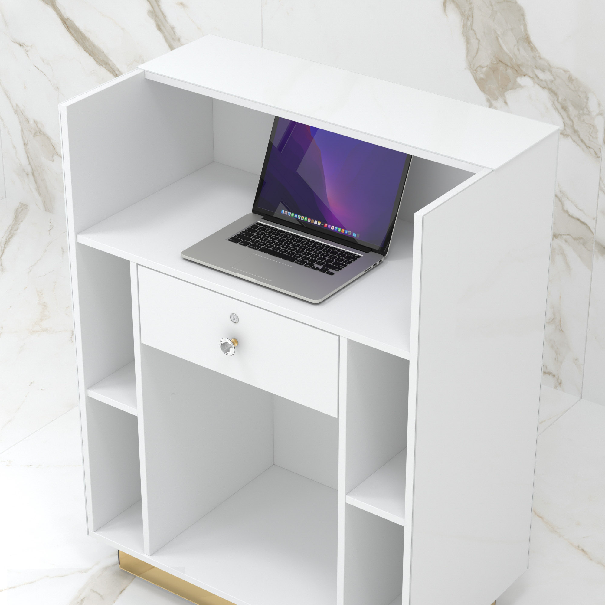 White 2024 80cm desk